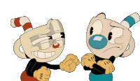 Would You Wanna Go There Cuphead Sticker - Would You Wanna Go There Cuphead Mugman Stickers