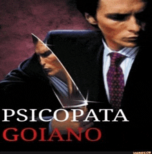 a movie poster for psychopatha goiano with a man in a suit