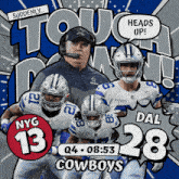 Dallas Cowboys (28) Vs. New York Giants (13) Fourth Quarter GIF - Nfl National Football League Football League GIFs
