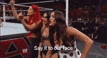 Say It To Our Face Aj Lee GIF - Say It To Our Face Aj Lee Pipebomb GIFs
