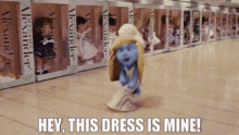 The Smurfs Hey This Dress Is Mine GIF - The Smurfs Hey This Dress Is Mine My Dress GIFs
