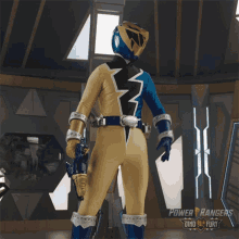 Salute Dino Fury Gold Ranger GIF - Salute Dino Fury Gold Ranger Aiyon GIFs