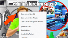 a screenshot of a man loading clothes into a washing machine