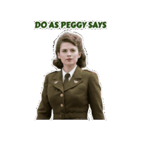 Do As Peggy Says Peggy Carter Sticker - Do As Peggy Says Peggy Carter Agent Carter Stickers