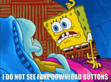 Fake Download Buttons Spongebob GIF - Fake Download Buttons Spongebob Squidward GIFs