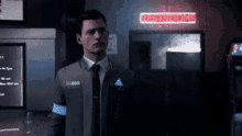 Detroit Become Human Connor GIF - Detroit Become Human Connor Fixing Self GIFs