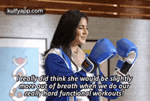 Ireally Did Think She Would Be Slightlymore Out Of Breath When We Do Ourreally Hard Functional Workouts!.Gif GIF - Ireally Did Think She Would Be Slightlymore Out Of Breath When We Do Ourreally Hard Functional Workouts! Reblog Interviews GIFs