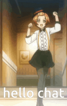 Hello Chat Anime GIF - Hello Chat Anime Text GIFs