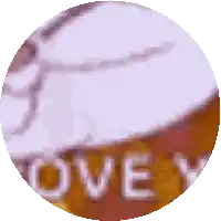 a purple circle with the word love written in white letters