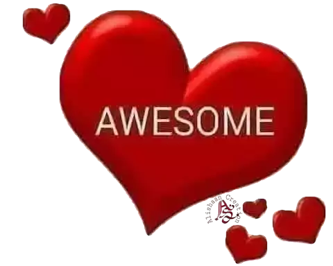 Awesome Heart Sticker - Awesome Heart Love Stickers