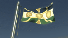 a flag with a fleur de lis on it