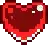 a pixel art illustration of a red heart on a white background