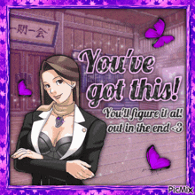 a picture of a woman with the words " you 've got this "