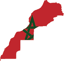 flag of morocco morocco map