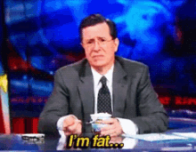 Im Fat Stephen Colbert GIF - Im Fat Stephen Colbert Sad GIFs