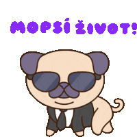 Mopsi Zivot Pug Life Sticker - Mopsi Zivot Pug Life Walking Stickers