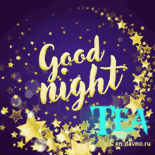 Good Night Tea GIF - Good Night Tea Stars GIFs