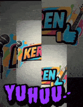 a collage of colorful logos with the word yuhuu at the bottom