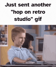 Hop On Retro Studio That Was Easy GIF - Hop On Retro Studio That Was Easy Computer GIFs
