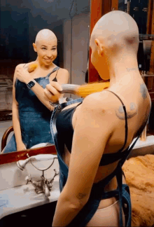 Bald Woman Bald Girl GIF - Bald Woman Bald Girl Buzzcut GIFs