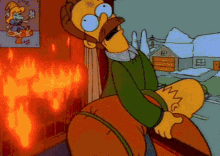 The Simpsons Fiire GIF - The Simpsons Fiire Pushed GIFs