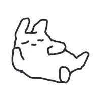 a black and white drawing of a dog laying on its back with its eyes closed