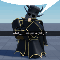 a cartoon character has a speech bubble that says " what im just a girl "