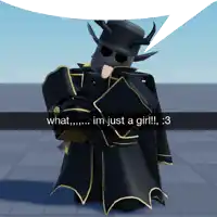 a cartoon character has a speech bubble that says " what im just a girl "