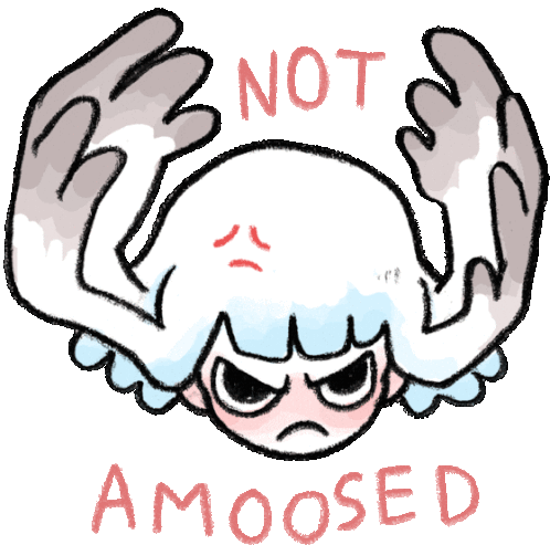 Angry Girl With Moose Horns Says "Not Amoosed" In English. Sticker - Everyday Canadian Not Amuzed Bad Mod Stickers