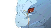 a close up of a blue monster with red eyes and glasses