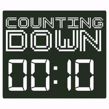 a digital clock that says counting down at 00:00