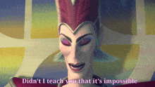 a cartoon character with the words did n't i teach you that it 's impossible