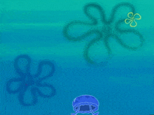 spongebob is holding a fishing net in his hand
