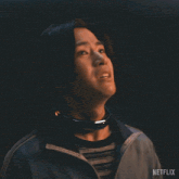 a man says i 'm sorry in front of a netflix logo