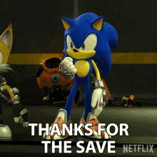 Thanks For The Save Sonic The Hedgehog GIF - Thanks For The Save Sonic The Hedgehog Sonic Prime GIFs