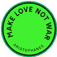 Iondesign Make Love Not War Sticker - Iondesign Make Love Not War Stickers