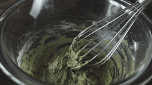 Adding Meringue To The Matcha Two Plaid Aprons GIF - Adding Meringue To The Matcha Two Plaid Aprons Putting Meringue Into The Bowl GIFs