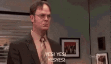 Yes The Office GIF - Yes The Office Dwight GIFs