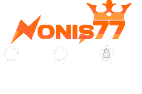 a logo for nonis77 has a crown and a padlock