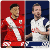 a sportsbet.io sponsored soccer player and a tottenham player