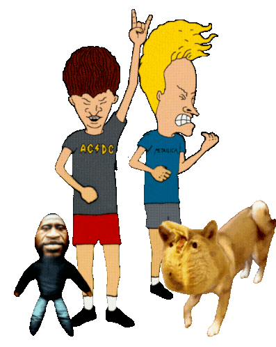 Doge Beavis And Butthead Sticker - Doge Beavis And Butthead George Floyd Stickers