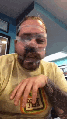Taped Face Hey GIF - Taped Face Hey Hi There GIFs