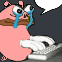 Pepe Typing Pepe Pig GIF