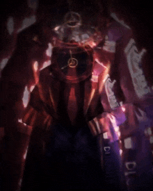a painting of a man with a clock on his head and the words dante designated their me replace clock a leaking sin