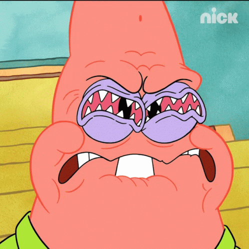 patrick star mad faces