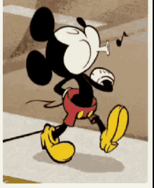 Caminar Mickey Mouse GIF - Caminar Mickey Mouse Whistle GIFs