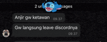 a screenshot of a text message with a sticker of stitch