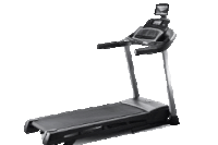 a treadmill is sitting on a white background .