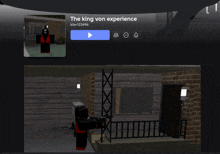 a video game called the king von experience has a play button