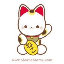 adorable cat oborocharms lucky money